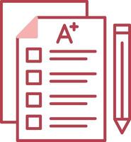 examen solide deux Couleur icône vecteur