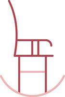 balancement chaise solide deux Couleur icône vecteur