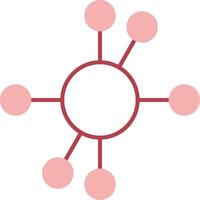 diagramme solide deux Couleur icône vecteur