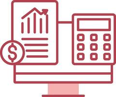 comptable solide deux Couleur icône vecteur