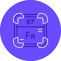 francium duo régler Couleur cercle icône vecteur