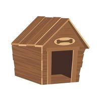 niche pour chien en bois vecteur