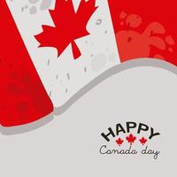 drapeau de la fête du canada vecteur