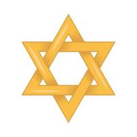 étoile juive d'or vecteur