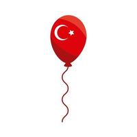 drapeau de la Turquie en ballon vecteur