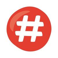 icône sociale de hashtag vecteur
