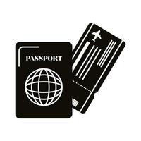 passeport et billet d'avion vecteur