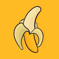 illustration dessinée à la main d'une banane vecteur