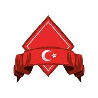 étiquette drapeau turquie vecteur