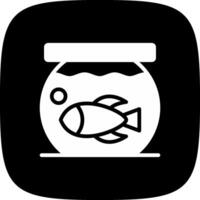 conception d'icône créative de bol de poisson vecteur