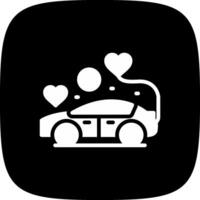 conception d'icône créative de voiture de mariage vecteur