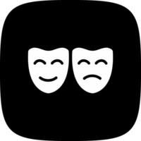 conception d'icônes créatives de masques de théâtre vecteur