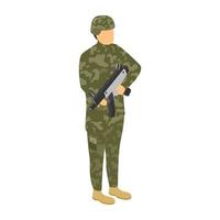 concepts de soldat de combat vecteur