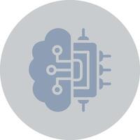 cerveau circuit Créatif icône conception vecteur