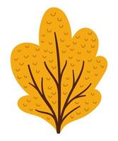 arbuste de forêt d'automne de vecteur isolé sur fond blanc. illustration d'arbre de jardin d'automne. icône de buisson jaune