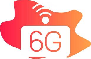 6g réseau Créatif icône conception vecteur