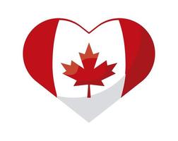 drapeau canadien coeur vecteur