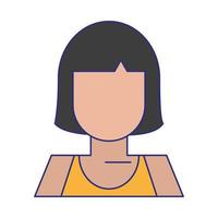 portrait de personnage de dessin animé avatar femme vecteur