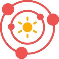 conception d'icônes créatives du système solaire vecteur