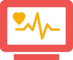 conception d'icône créative moniteur ecg vecteur