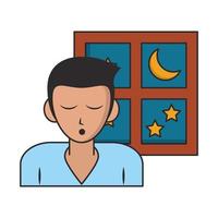 dessins animés de sommeil et de repos vecteur