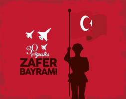 drapeau zafer bayrami vecteur