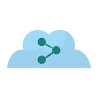 icône de nuage et de partage vecteur