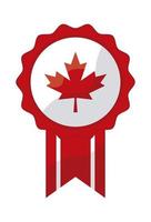 médaille du drapeau canadien vecteur