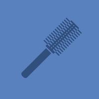 icône de couleur de glyphe de brosse à cheveux. symbole de silhouette. espace négatif. illustration vectorielle isolée vecteur
