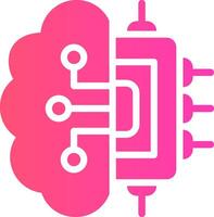 cerveau circuit Créatif icône conception vecteur