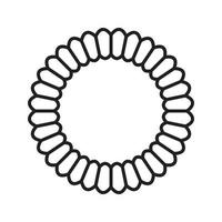 icône linéaire de chouchou de cheveux. illustration de la ligne mince. symbole de contour. dessin de contour isolé de vecteur