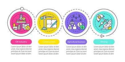 modèle d'infographie vectorielle des industries vecteur