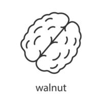 icône linéaire de noix. illustration de la ligne mince. symbole de contour. dessin de contour isolé de vecteur