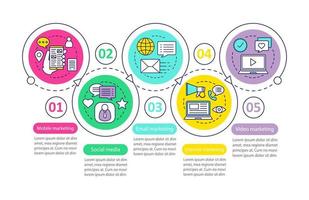 modèle d'infographie vectorielle de marketing internet vecteur