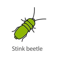 icône de couleur de coléoptère puant. insecte. bogue. illustration vectorielle isolée vecteur