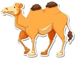 un modèle d'autocollant de personnage de dessin animé de chameau vecteur
