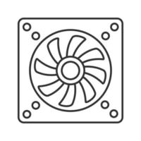 icône linéaire de ventilateur d'extraction. conditionnement. illustration de la ligne mince. Ventilation d'air. symbole de contour. dessin de contour isolé de vecteur