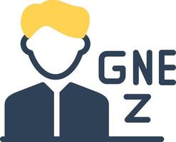 gen z Masculin Créatif icône conception vecteur