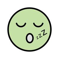 icône de vecteur de sommeil emoji
