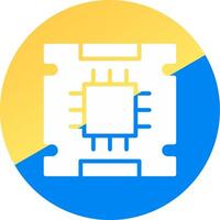 conception d'icône créative de processeur vecteur