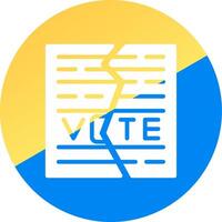 conception d'icône créative de bulletin de vote vecteur