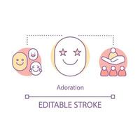 icône de concept d'adoration vecteur
