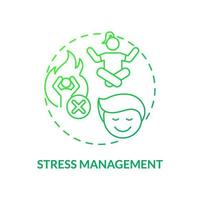 icône de concept de gestion du stress vecteur