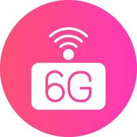 6g réseau Créatif icône conception vecteur