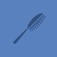 icône de couleur de glyphe de brosse à cheveux. symbole de silhouette. espace négatif. illustration vectorielle isolée vecteur