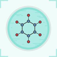 icône de couleur de molécule. modèle de structure moléculaire. illustration vectorielle isolée vecteur