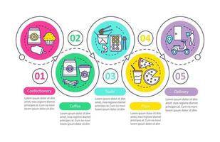 modèle d'infographie vectorielle de livraison de nourriture vecteur