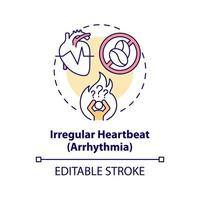 icône de concept de rythme cardiaque irrégulier vecteur