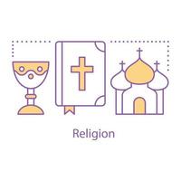 icône de concept de religion vecteur