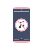 musique muette smartphone vecteur